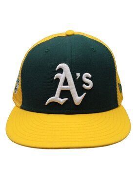 Oakland As New Era 59Fifty MLB Genuine Merchandise Fitted Baseball Hat Cap 7-5/8